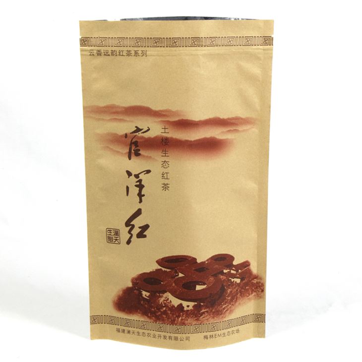 Kraft papierová fóliová čajová taška