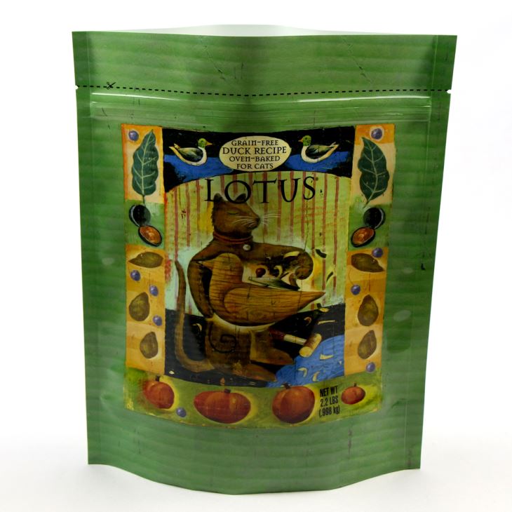 Stojaca taška na potraviny pre mačky