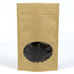 Postavte Kraft papierové tašky s oknom