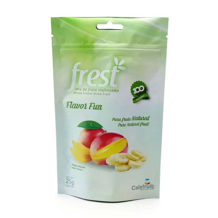 Balenie sáčok sušeného ovocia s hliníkovou fóliou