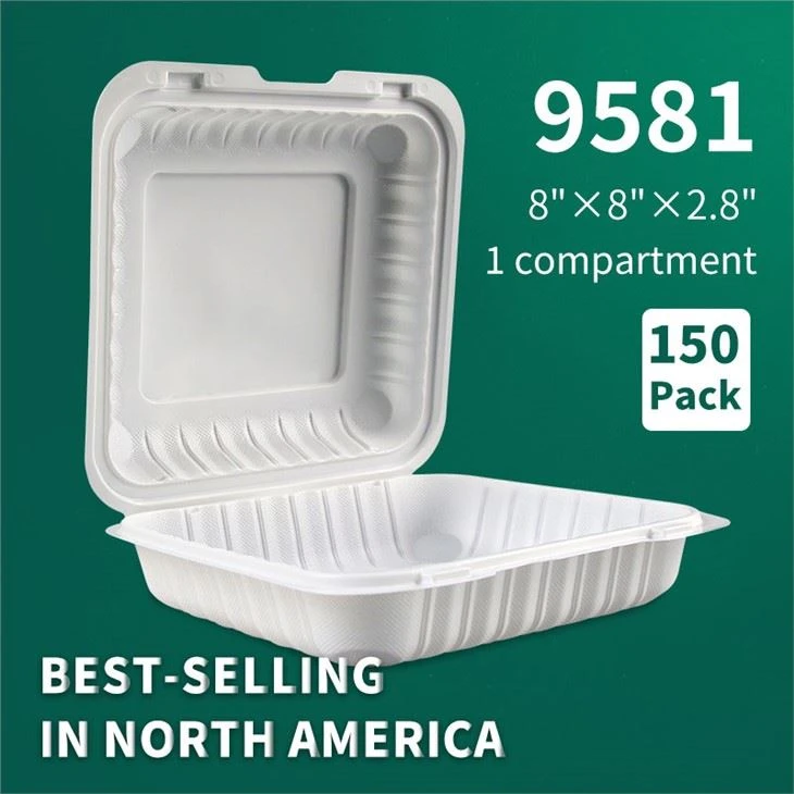 YR9581 America Hot Sale Jednorazová véčková nádoba na jedlo vyberateľná z mikrovlnnej rúry Výklopná obedová krabička