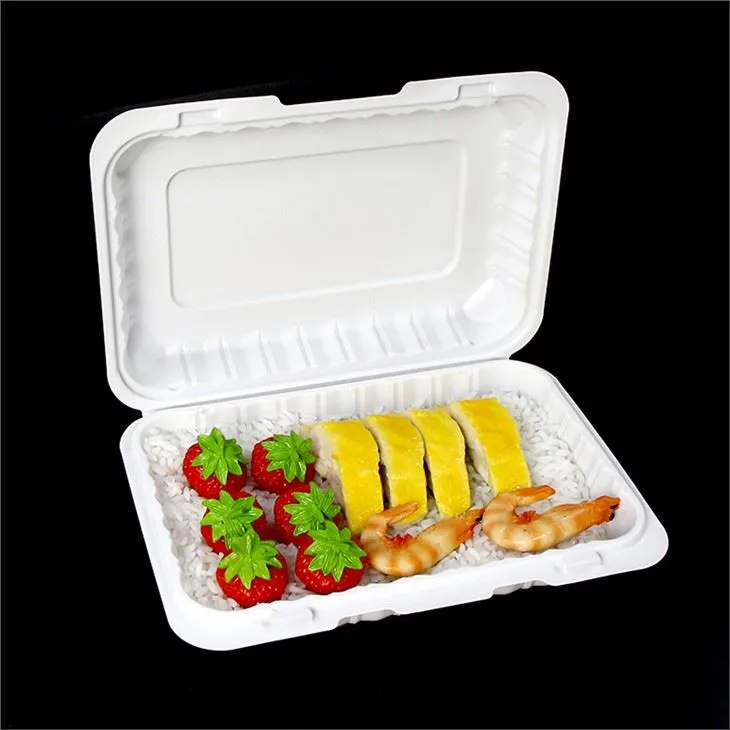 Ekologické potraviny 6 x 9 palcov Prejsť na nádobu Mikrovlnná rúra Čierna Čierna Jednorazové stravovanie jedla Plastová krabička na obed Nádoba na jedlo