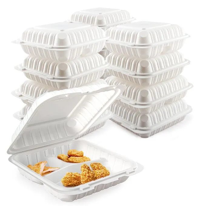 Výrobná cena Čierny štvorcový sklopné veko Plastové Balenie potravín Balenie na vyprážané kurčatá Nádoba na potraviny pre obchod s lahôdkami