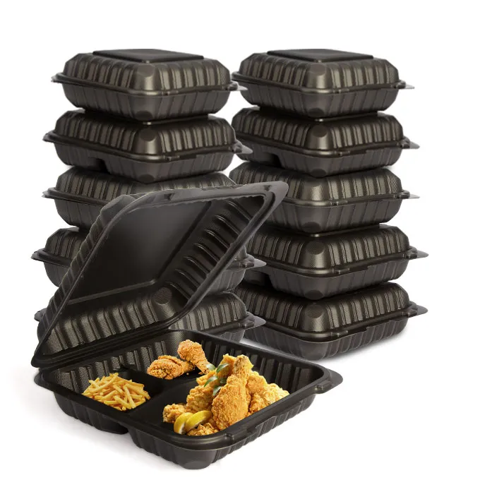 3-priehradkové plastové nádoby na vyberanie