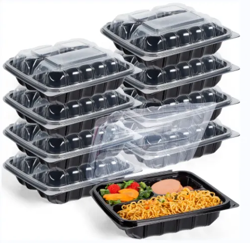 3-priehradkový PP kontajner na potraviny