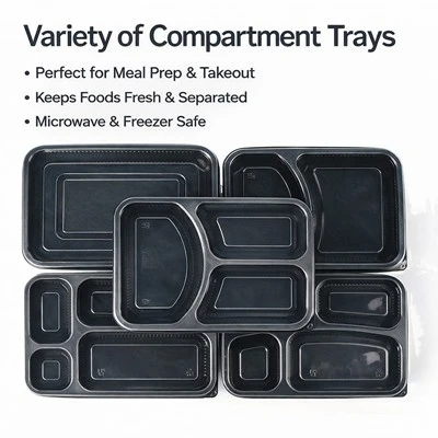 Plastic Food Compartment Trays high quality